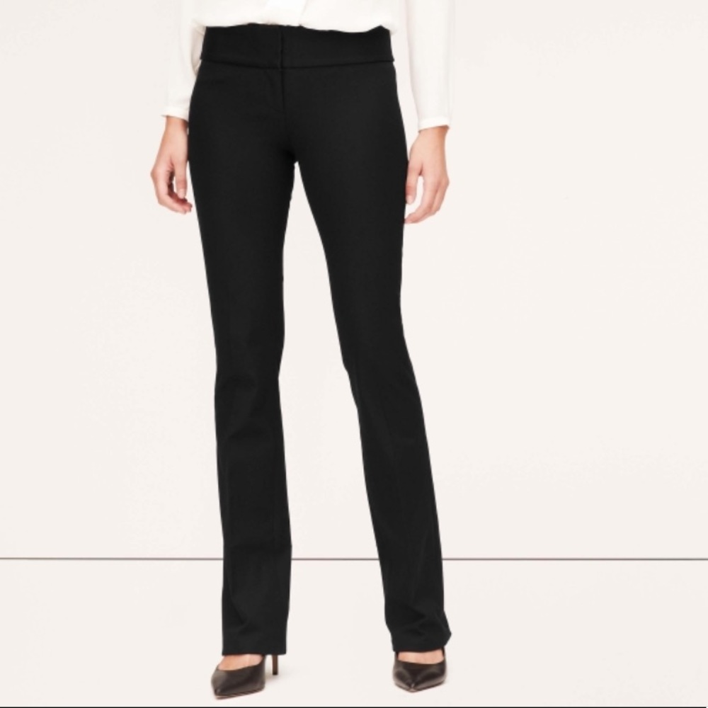 LOFT Marisa Boot Cut Black Dress Pants